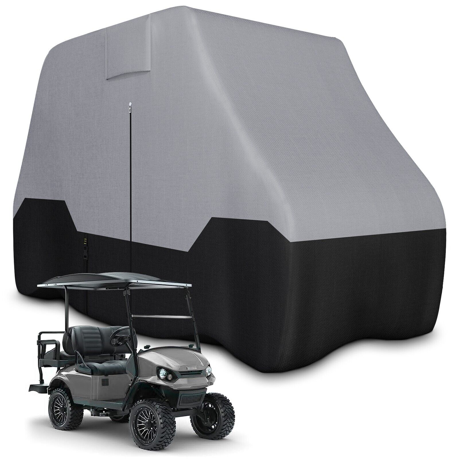 2/4 Passenger Golf Cart Cover with Waterproof Strips Fit EZGO, Club Car, Yamaha
