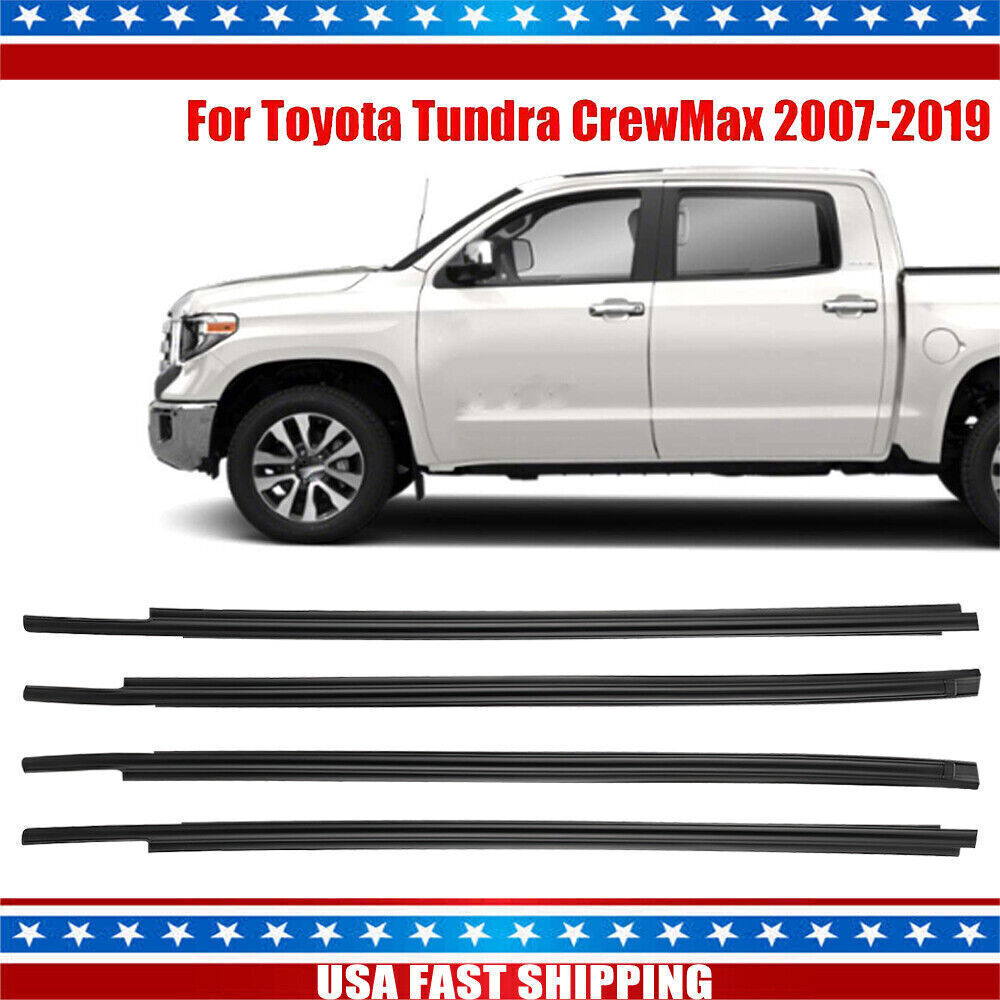 Fits Toyota Tundra CrewMax 2007-18 Window Moulding Weatherstrip Seal Belt Strip