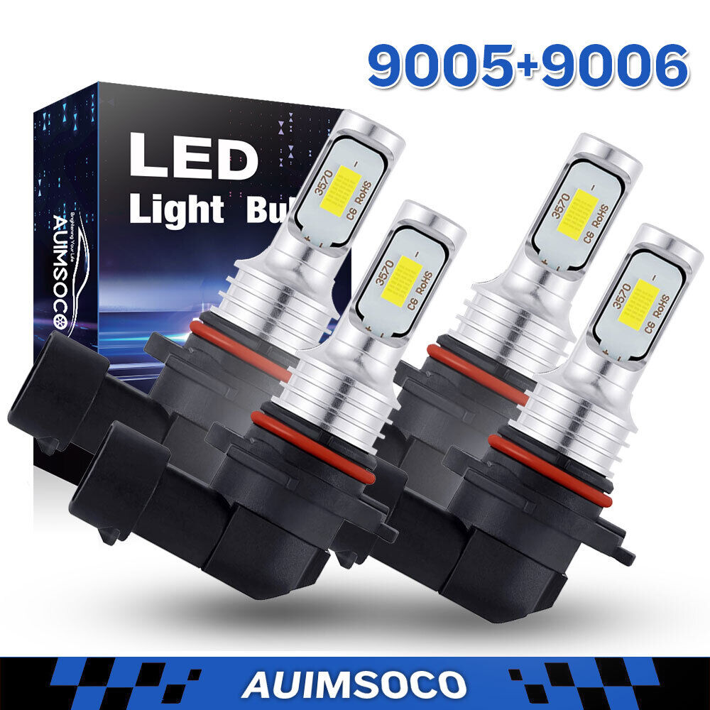6000K LED Headlights Lights Bulbs For Chevy Silverado 1500 2500HD 3500 1999-2006