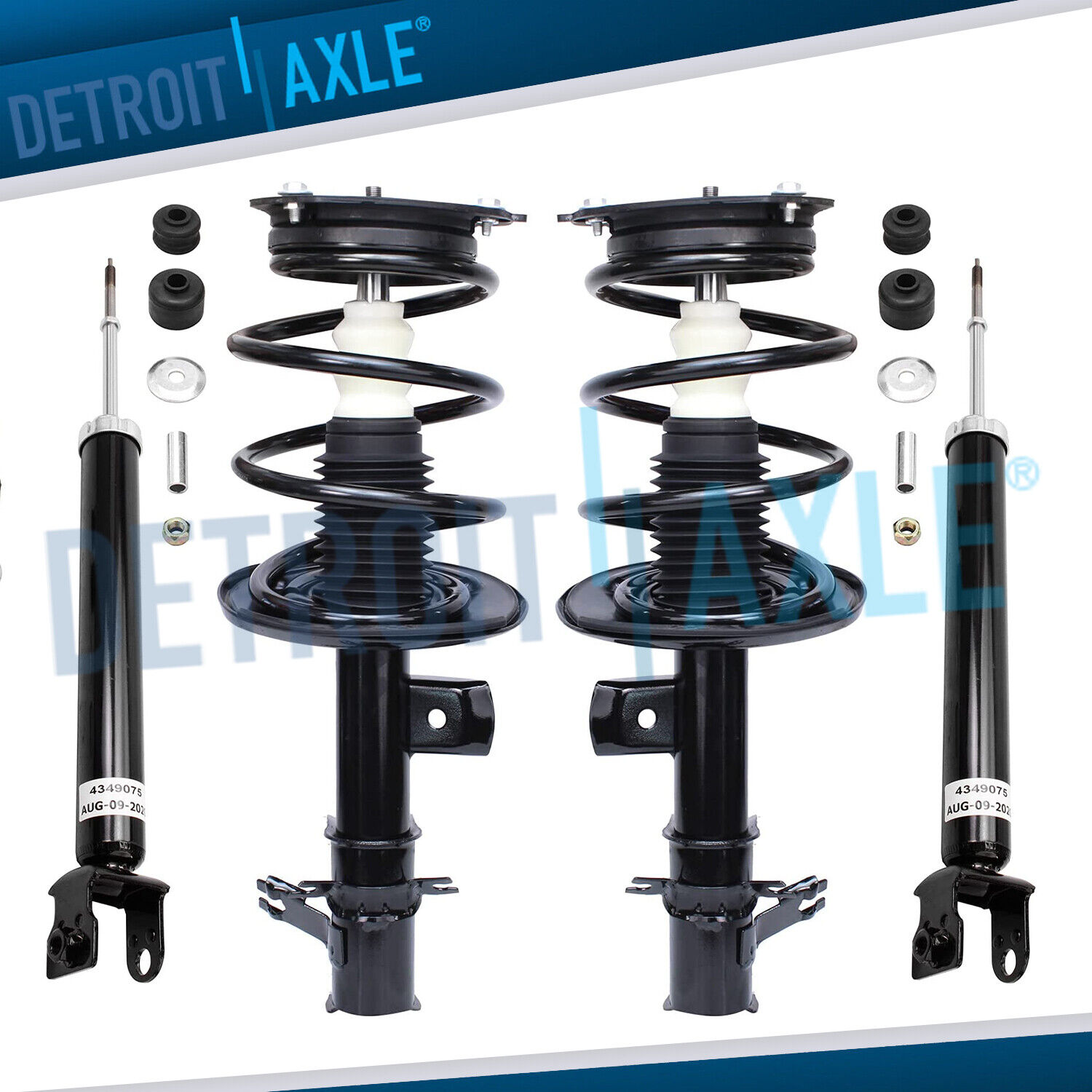 Front Struts w/ Coil Spring + Rear Shock Absorbers for 2007-2013 Nissan Altima