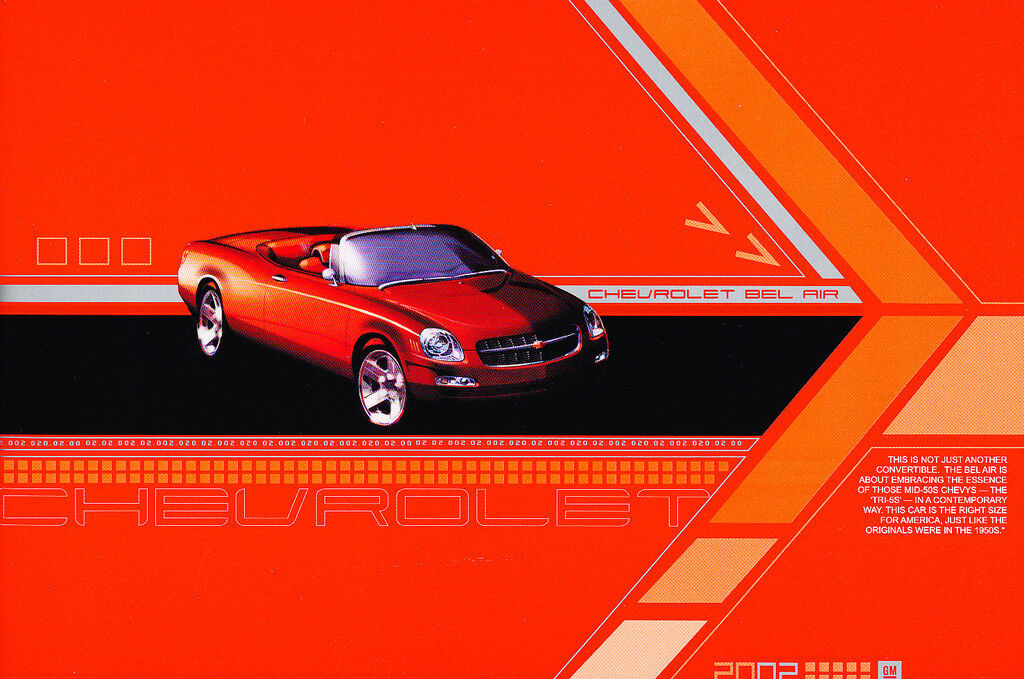 2002 Chevrolet Bel Air Concept  Car Original Press Media Sales Brochure