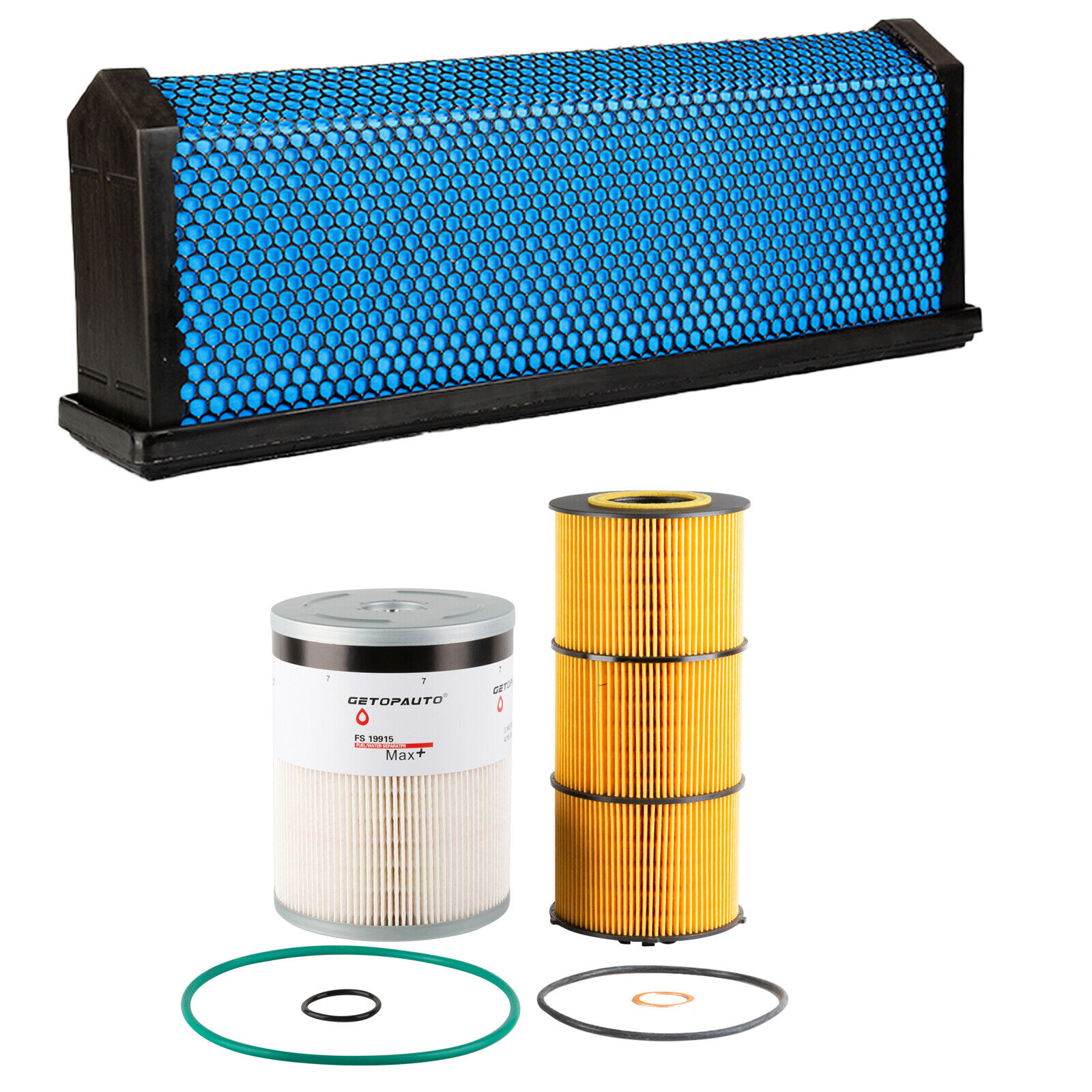 Air & Oil & Fuel Filter with Water Separator Kit For Freightliner DD15 AF27879