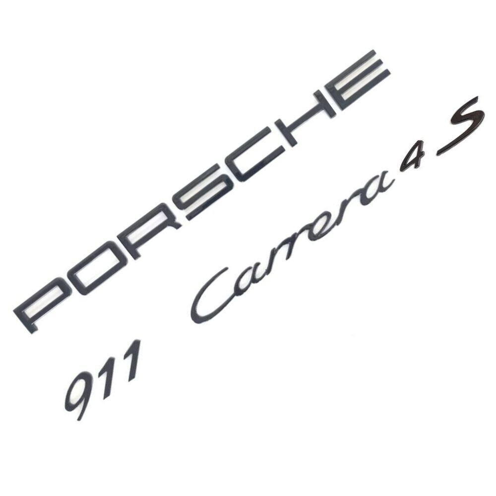 Genuine Porsche 911 Carrera 4S Emblem Set 2012.5-up 911 Gloss Black