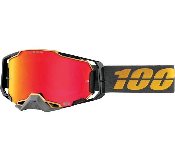 100% Armega Off-Road Goggles - Falcon5 w/ HiPER Red Mirror Lens
