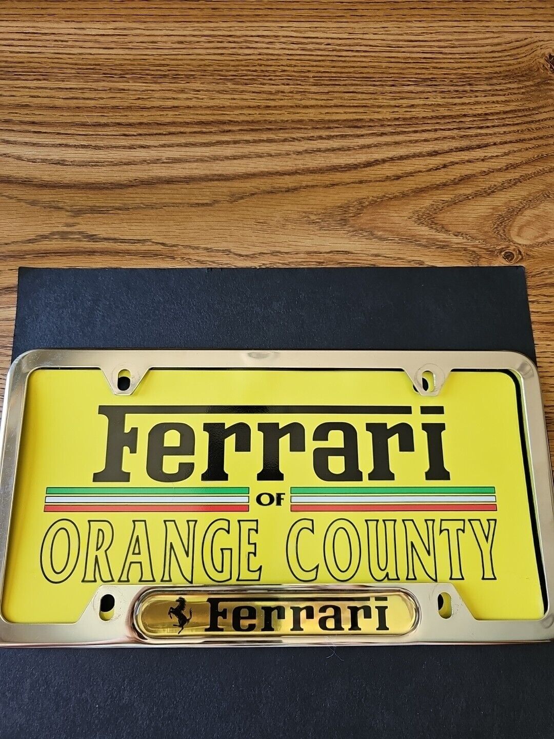 Ferrari Of Orange County Vintage Dealer License Plate Frame \