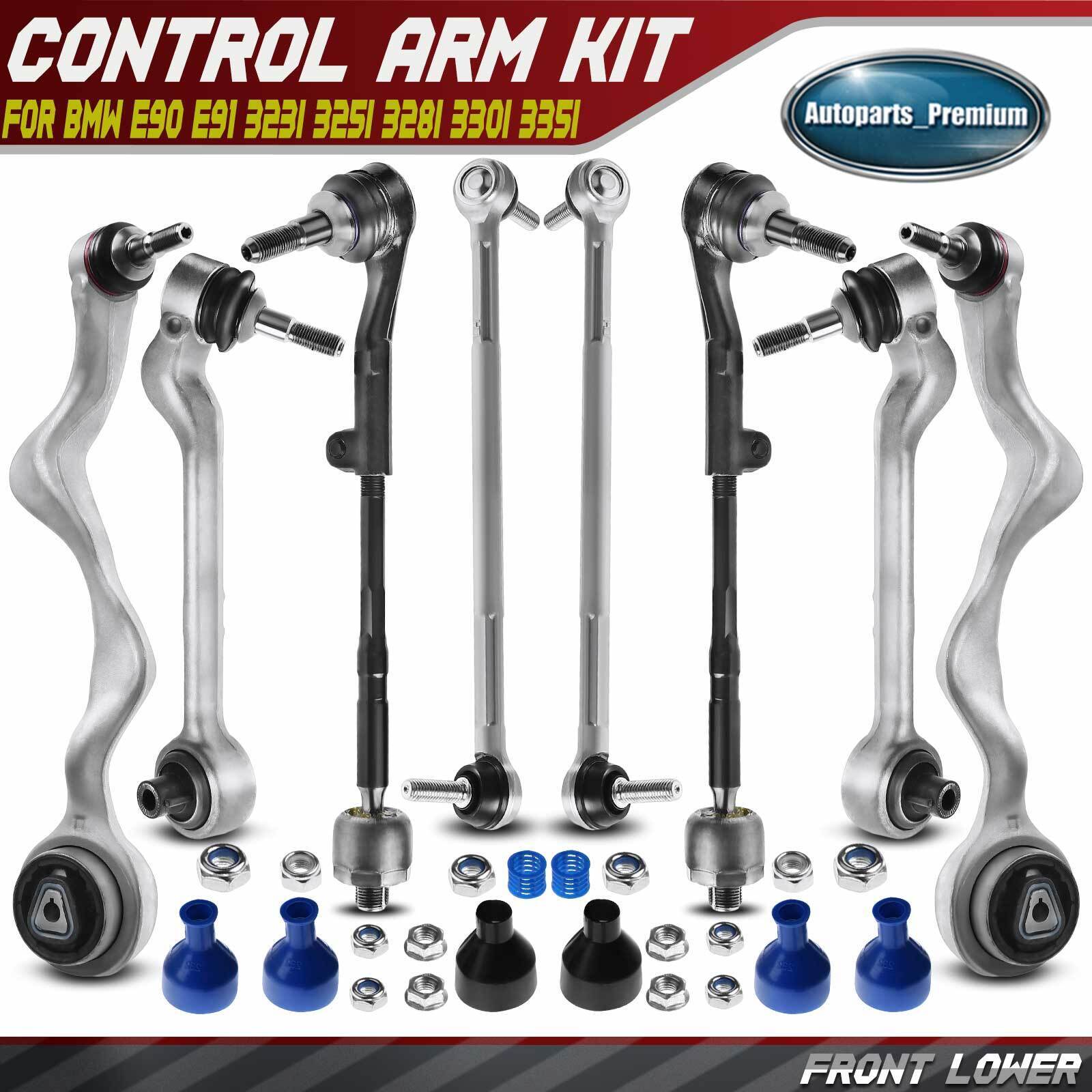 8pc Front Control Arm Bar Link Tie Rod End Kit for BMW E90 328i 335i E82 128i X1
