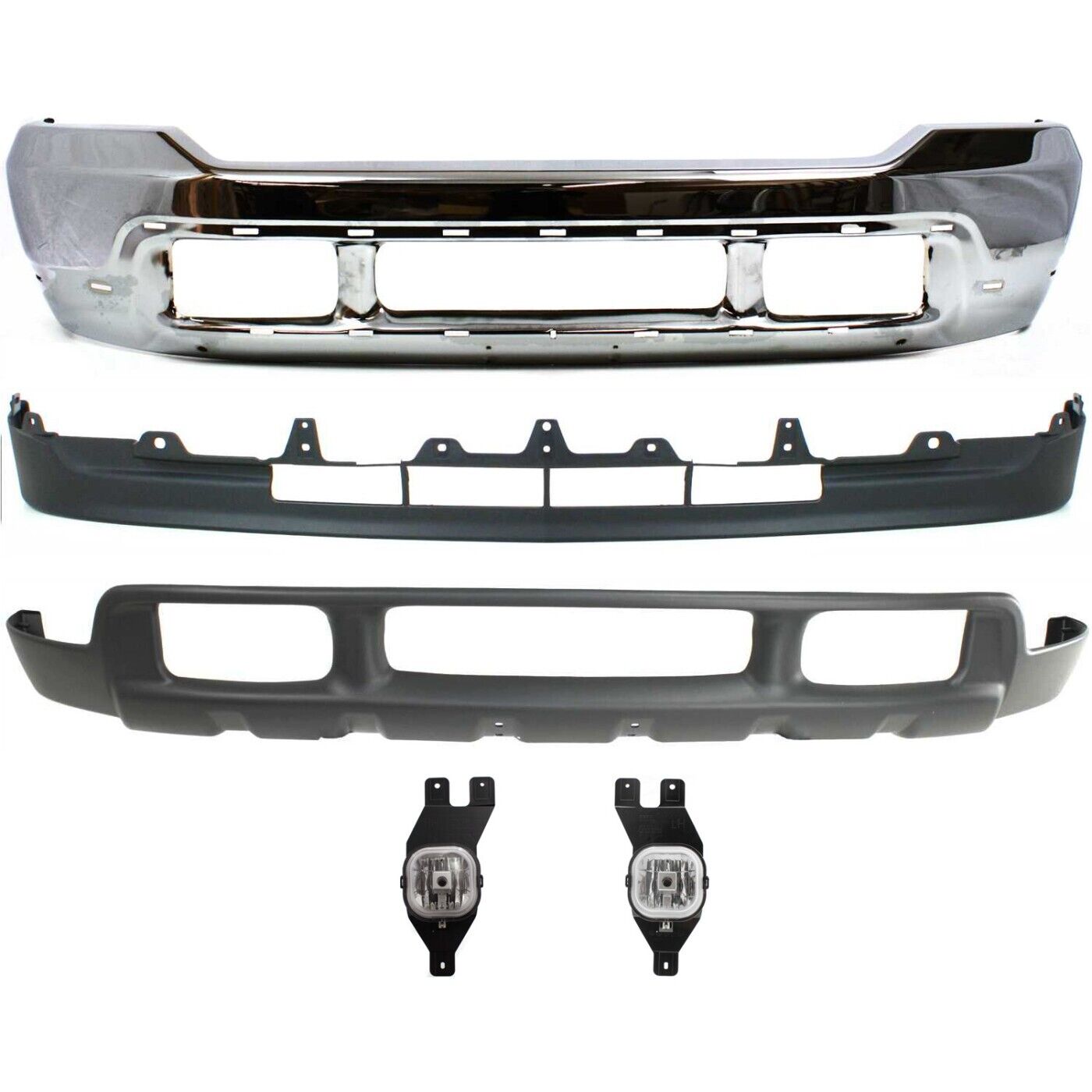 Front Bumper Kit For 2001-2004 Ford F-250 Super Duty with Fog Lights