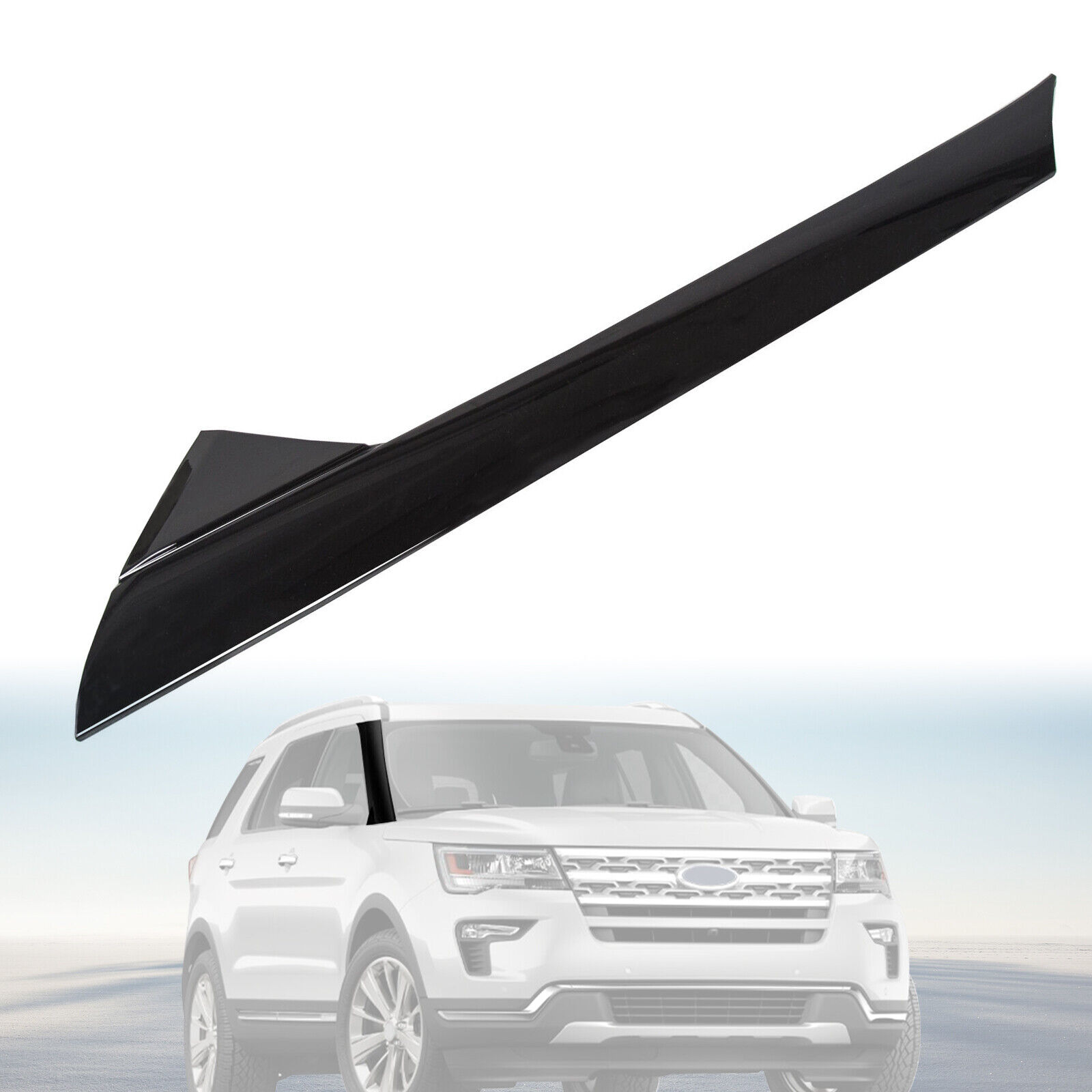 For 2011-19 Ford Explorer Windshield-Outer Trim Pillar Molding Passenger Side