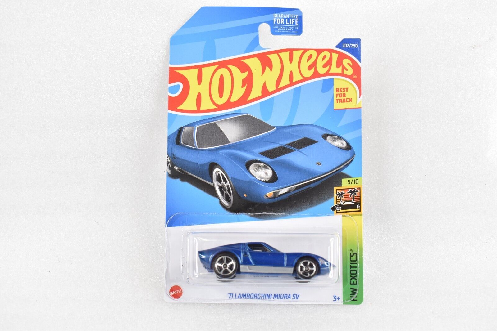 New Mattel Hot Wheels 1:64 Diecast '71 Lamborghini Miura SV HW Exotics Blue Car
