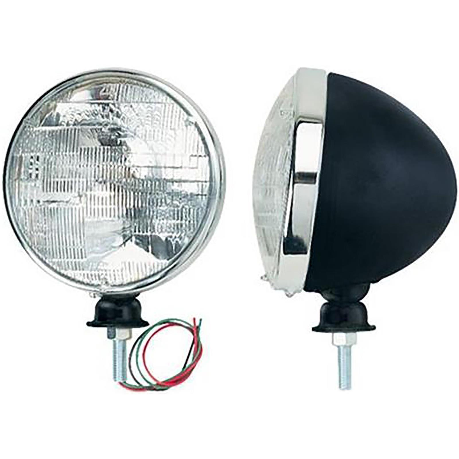Black Dietz Type Headlights, Standard Bulb