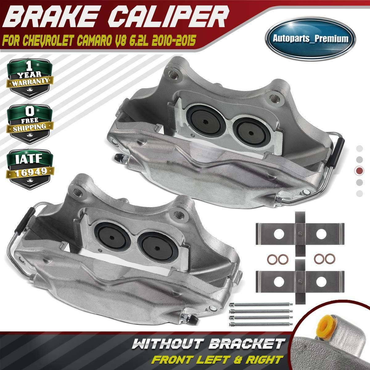 2pcs Disc Brake Caliper for Chevrolet Camaro 2010-2015 6.2L Front Left & Right
