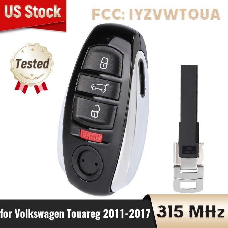 Unlocked for Volkswagen Touareg 2011-2017 Smart Remote Key Fob IYZVWTOUA 315MHz
