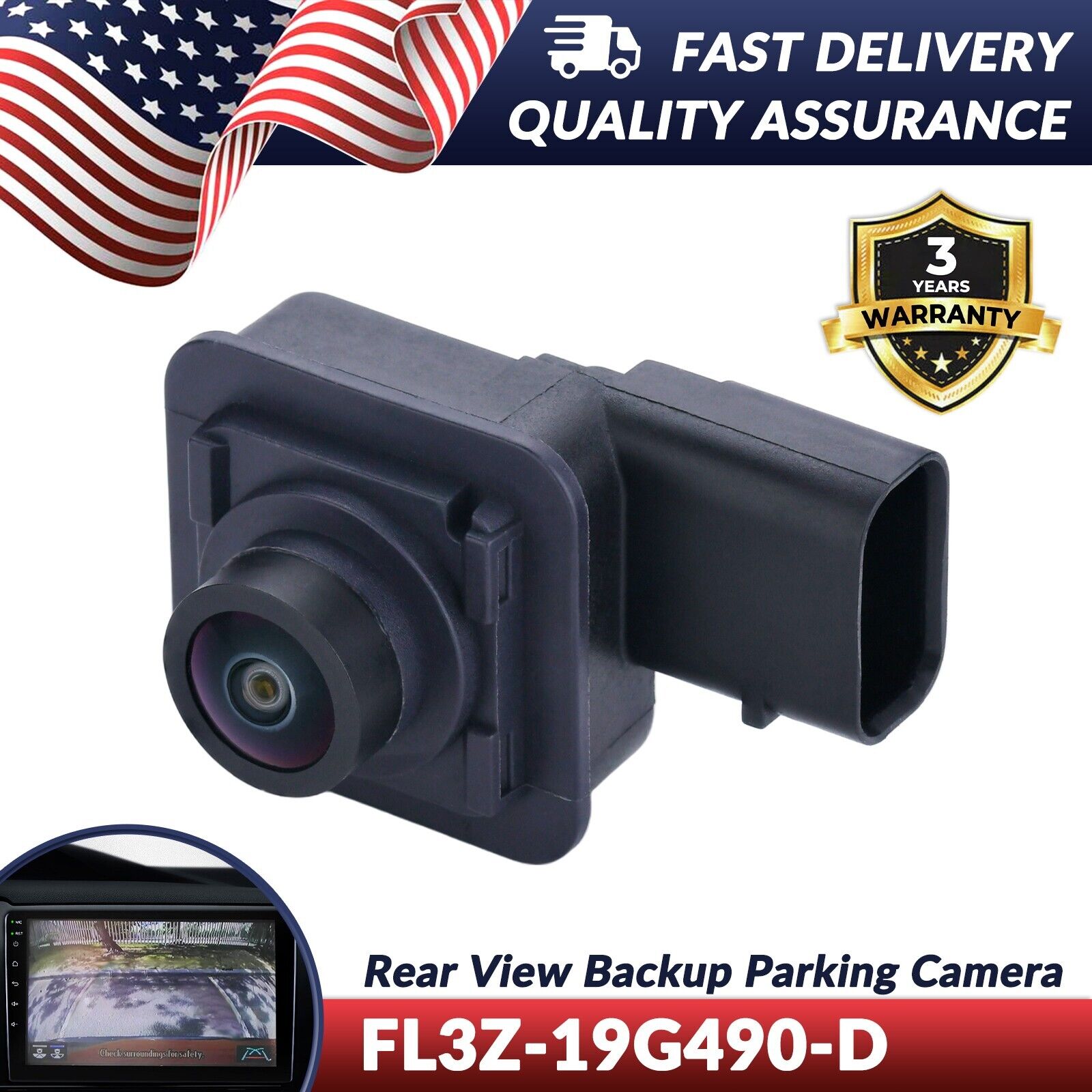Rear Backup Camera Fit for 2015-2017 Ford F150 F-150 Pickup Truck FL3Z-19G490-D