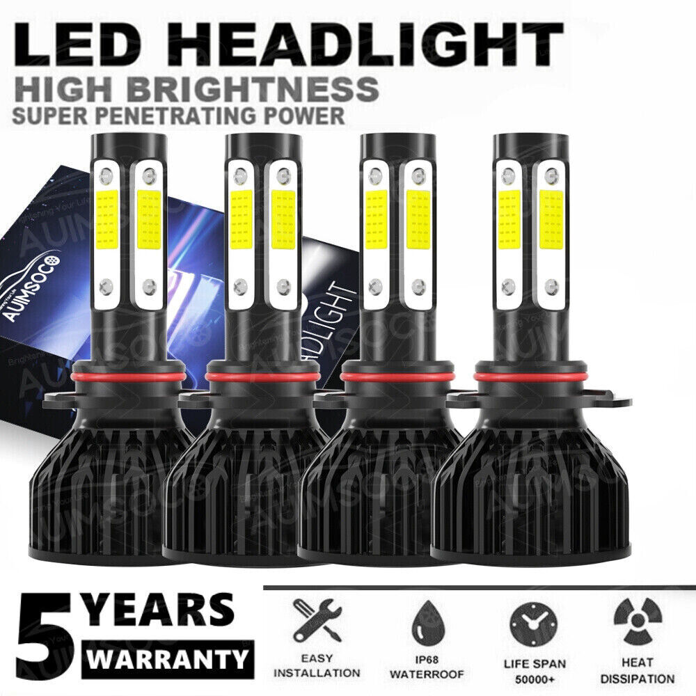 For 2001-2007 Toyota Highlander Base Sport Utility 4-Door LED Headlight bulbs 4X