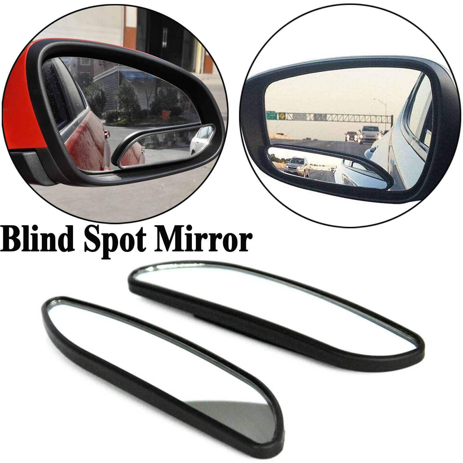 2x Blind Spot Mirror Auto 360° Wide Angle Convex Rear Side View Car Truck SUV