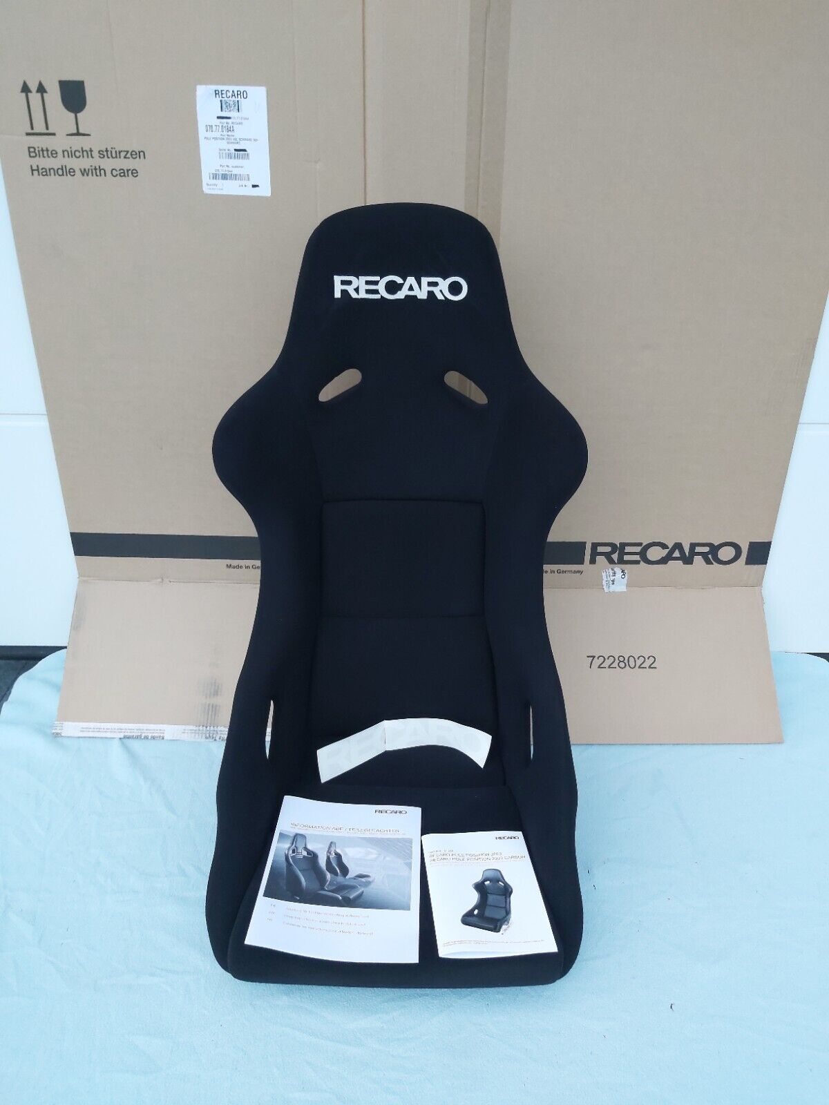RECARO POLE POSITION SEAT ABE, BRAND NEW, 070.77.0184A MADE IN GERMANY