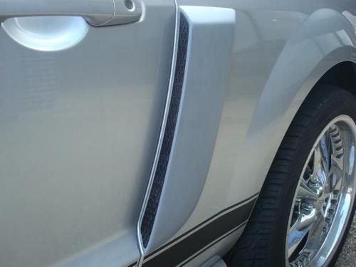 NEW UNPAINTED GRAY PRIMER SIDE SCOOPS fits 2005-2009 Ford Mustang NO DRILL