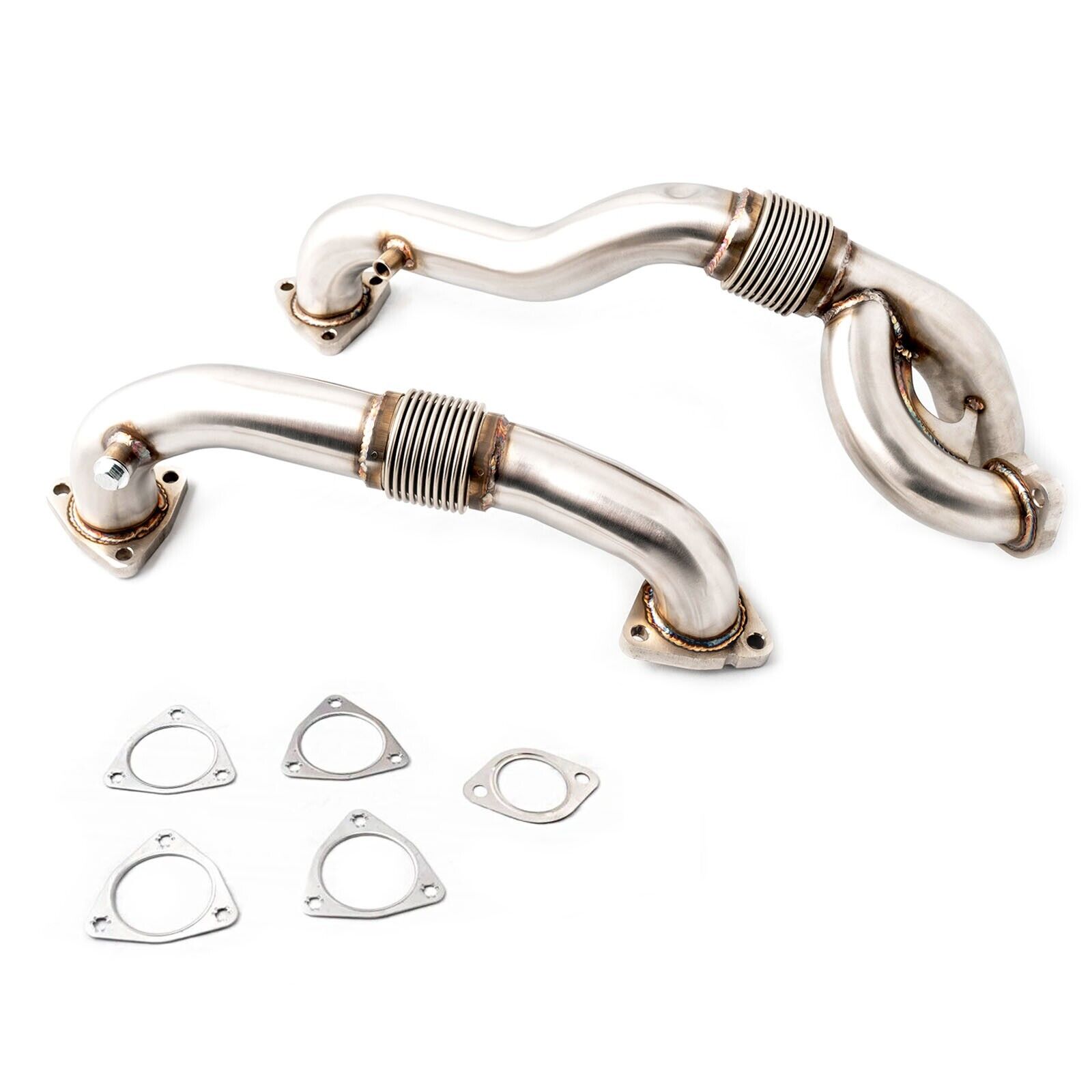 Rudy's Heavy Duty Thick Wall Stainless Up Pipes For 08-10 Ford 6.4L Powerstroke