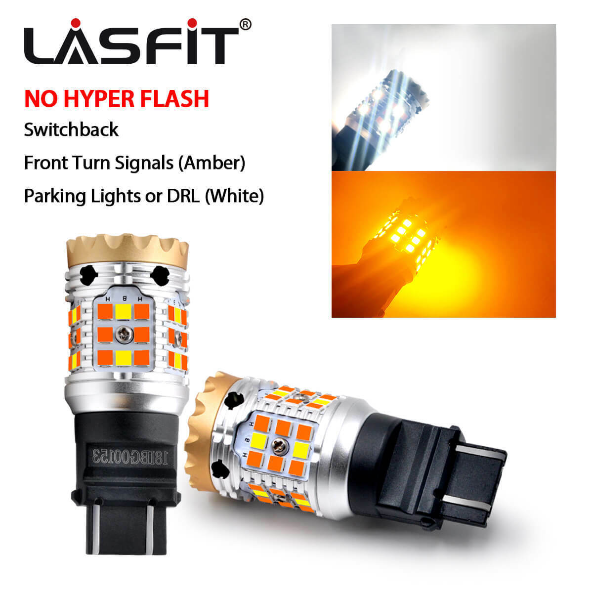 LASFIT LED Turn Signal Lights Switchback 3157 for Chevy Silverado 1500 1999-2013