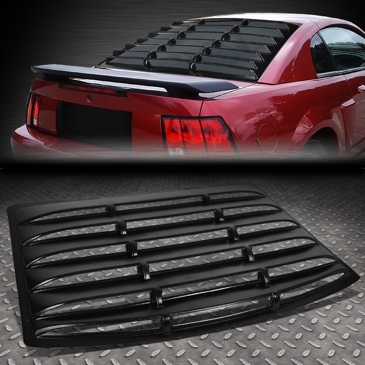 FOR 94-04 FORD MUSTANG COUPE REAR WINDOW LOUVER WINDSHIELD SUN SHADE COVER VENT