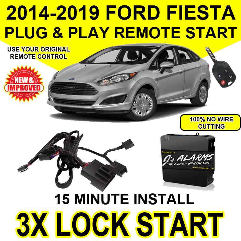 2014 - 2019 Ford Fiesta Remote Start Plug and Play Easy Install DIY 3X Lock FO1