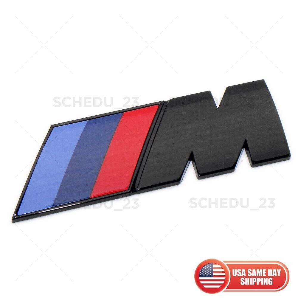 Gloss Black M Power Emblem Badge Car Rear Trunk Decoration Refit ABS Large 850