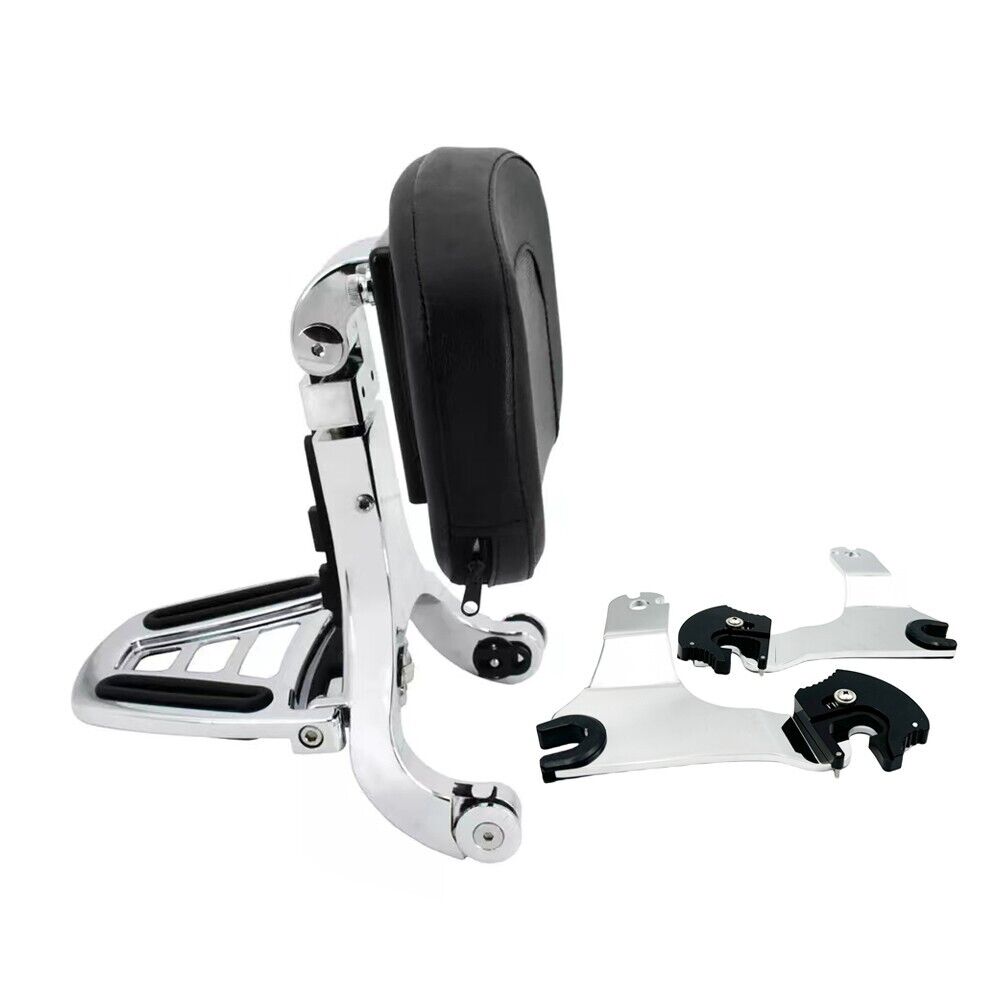 Multi-Purpose Driver Passenger Backrest & Quick Release Mount For Harley Touring