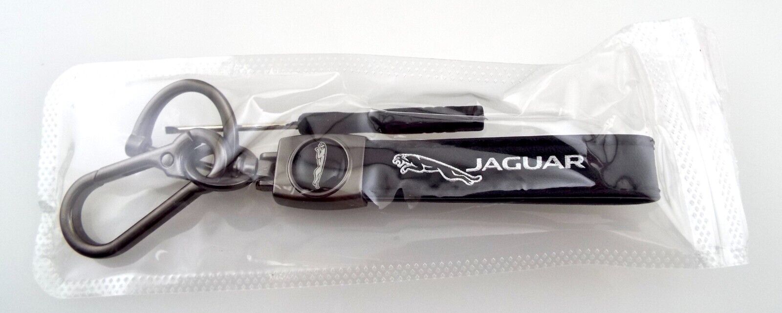 Jaguar - Genuine Leather Keychain Car Key Chain Ring - NEW