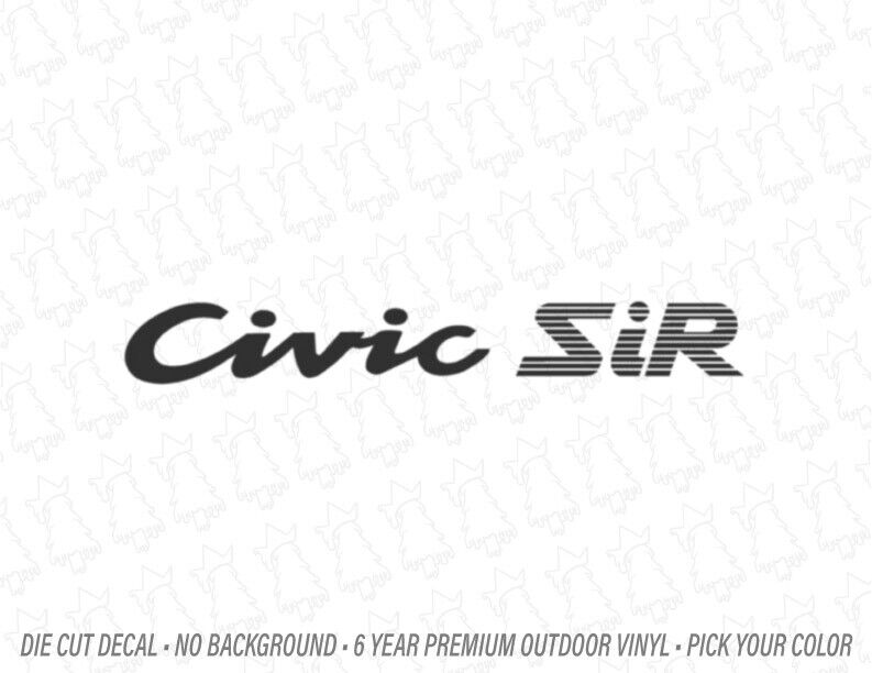 Civic SiR JDM Rear Hatch Trunk Decal for 92-95 EG ERHD Emblem EK EF Sticker