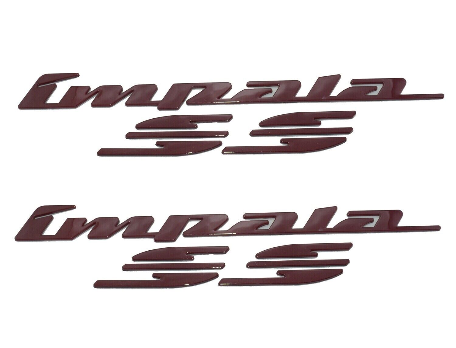 2X 94-96 Impala SS Emblem Right Left Quarter Panel Letter Badge Dark New
