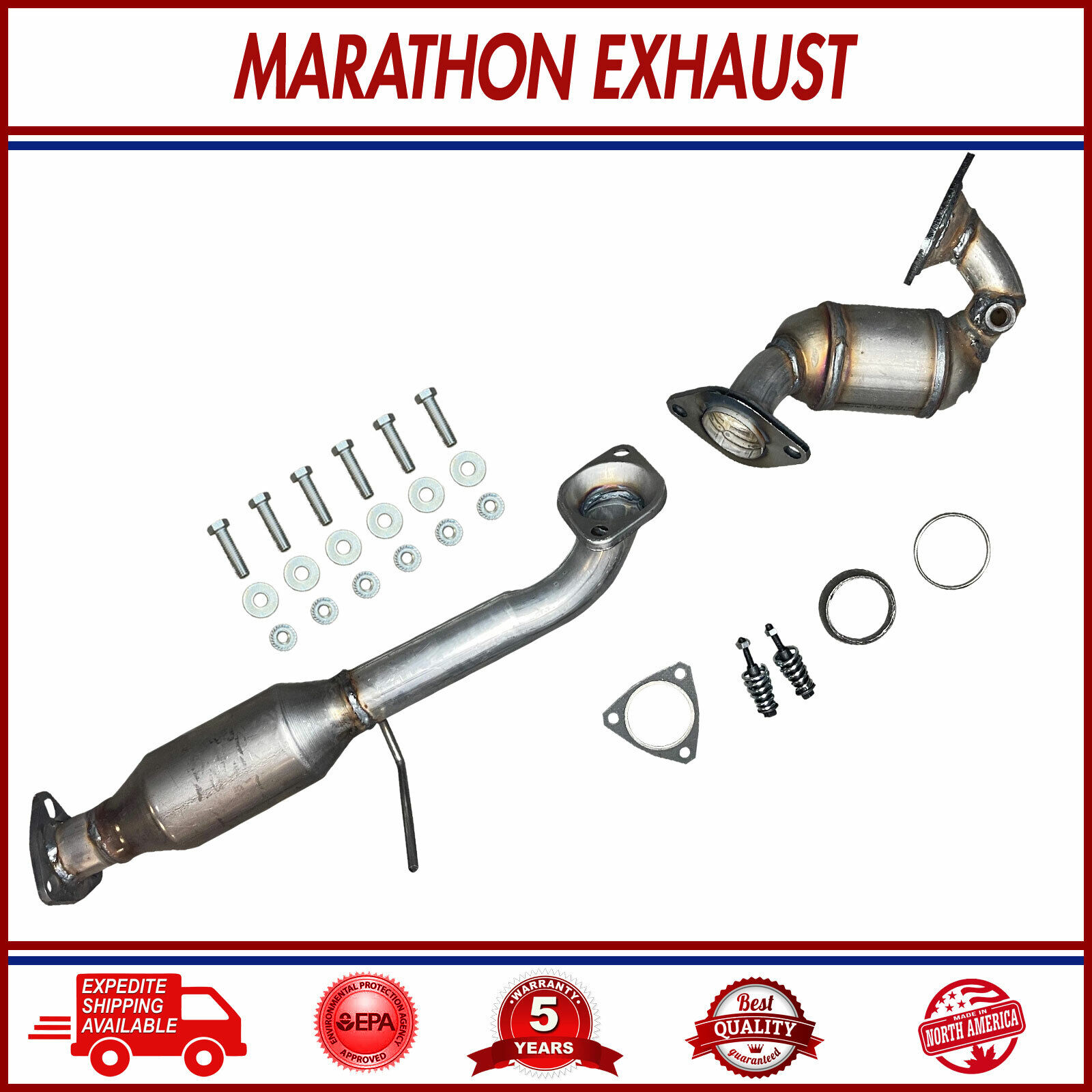 Front & Rear Catalytic Converter for 07-12 Acura RDX 2.3L IN STOCK FAST SHIP
