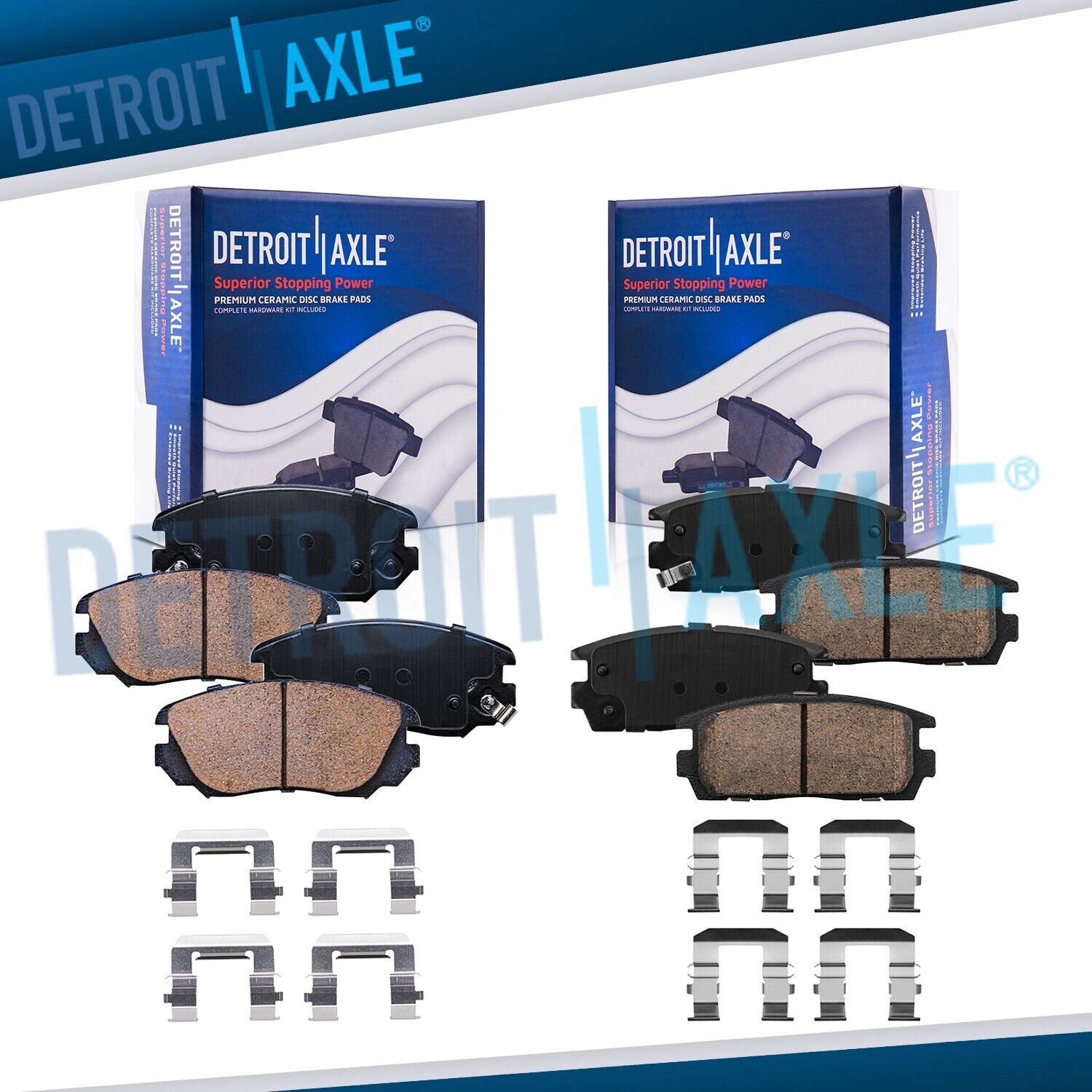 Front & Rear Ceramic Brake Pads for 2010 2011 2012 2013 2014-17 Equinox Terrain