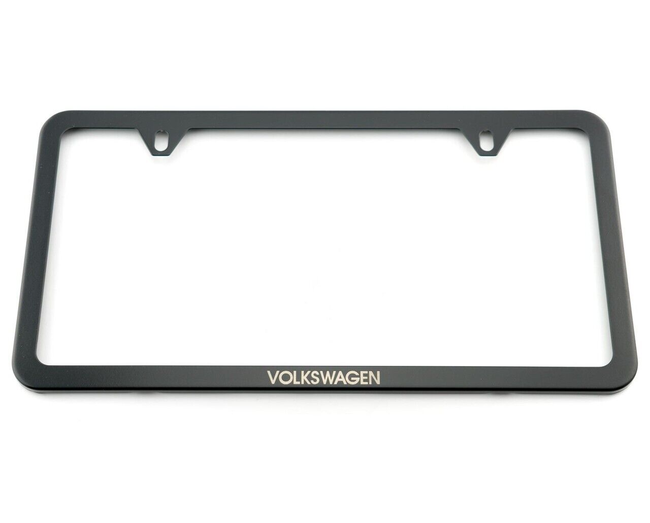 VW Volkswagen Black Slim License Plate Frame WITH \