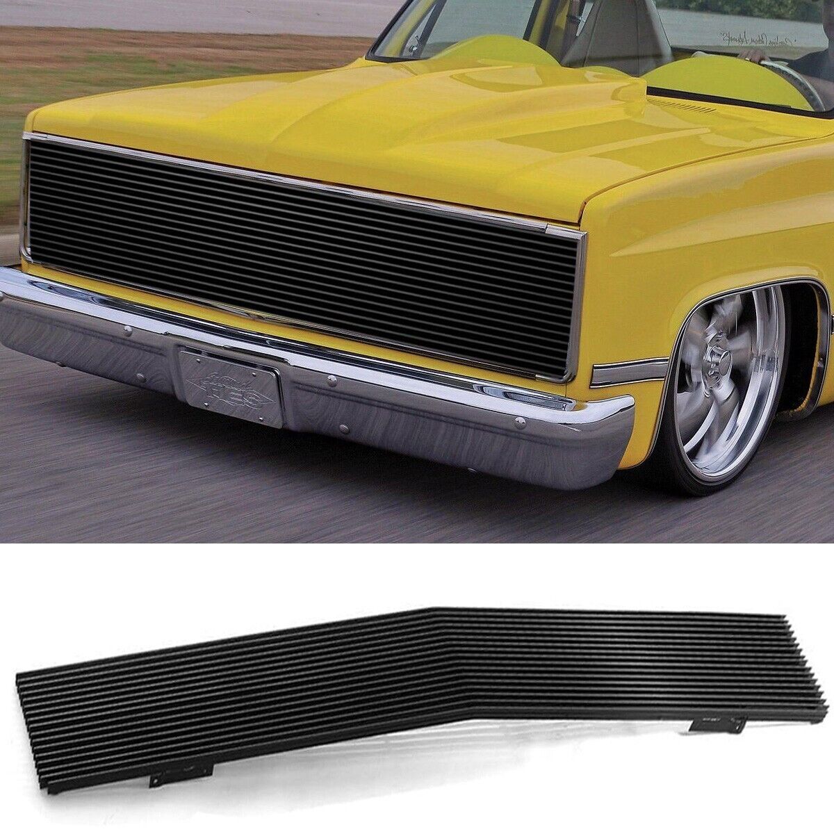 Billet Grille For 81-87 Chevy GMC Pickup/Suburban/Blazer/Jimmy Front Black Grill