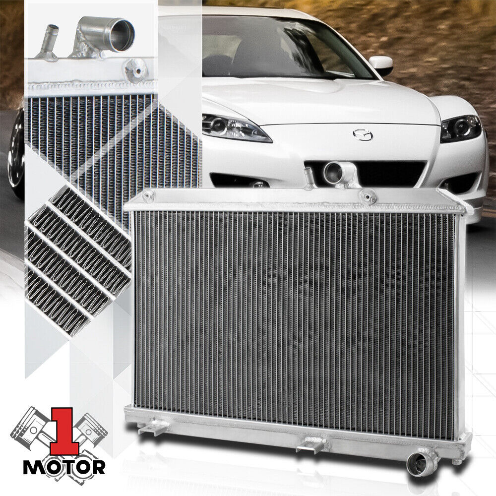 Aluminum 2 Row Core Performance Cooling Radiator for 04-11 Mazda RX8 SE3P 1.3 R2