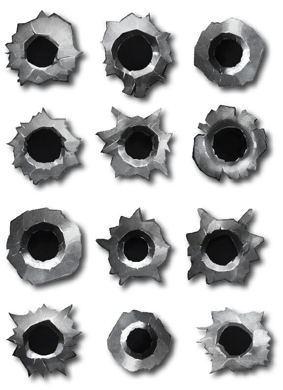 12 PACK 3M Bullet Hole Realistic decal 3d Sticker Car Truck Scratch ding cover