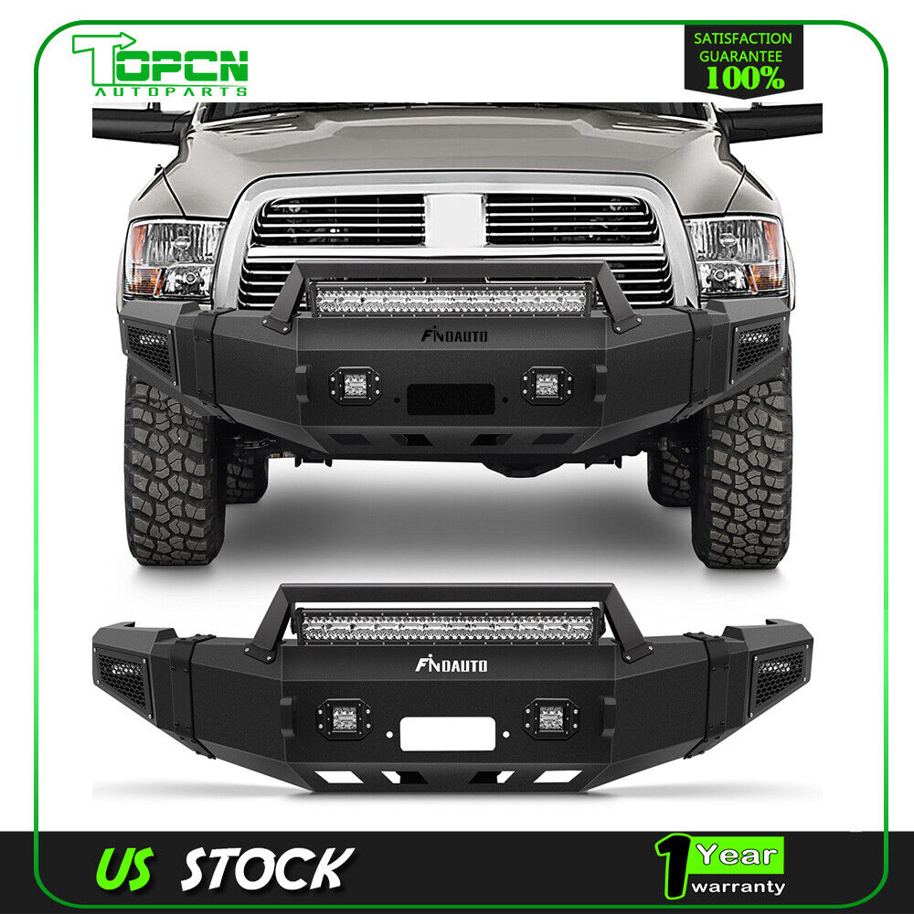 For 2010-2018 Dodge Ram 2500 3500 Front Bumper w/ D-ring & Winch Plate Kits