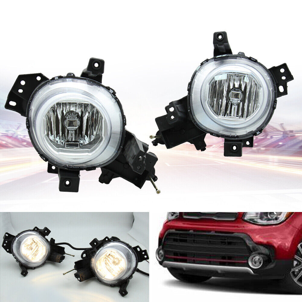 New Fog Lights Lamps Assembly DRL Left Right Pair Side For Kia Forte 2019-2020