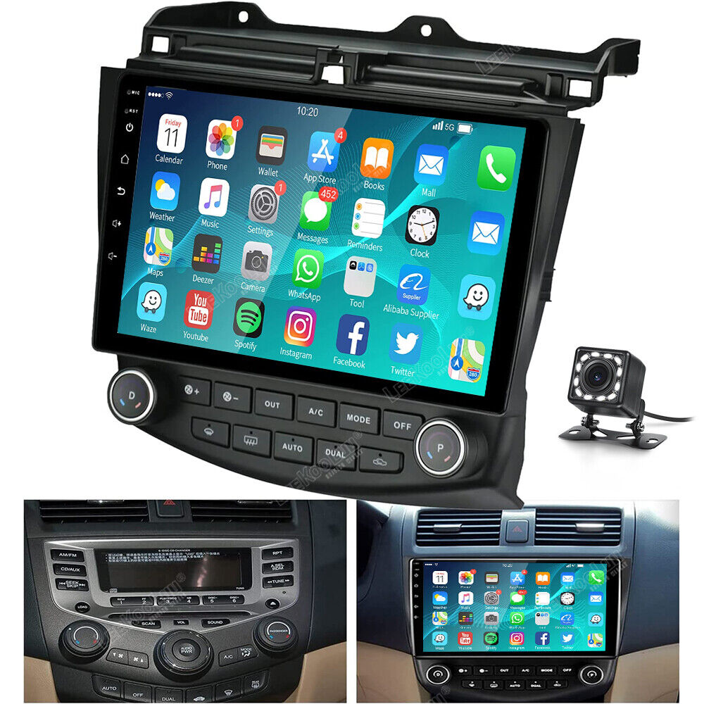 For Honda Accord 7 2003-2007 Android 11.0 Car Stereo Radio GPS Navi WIFI +Camera