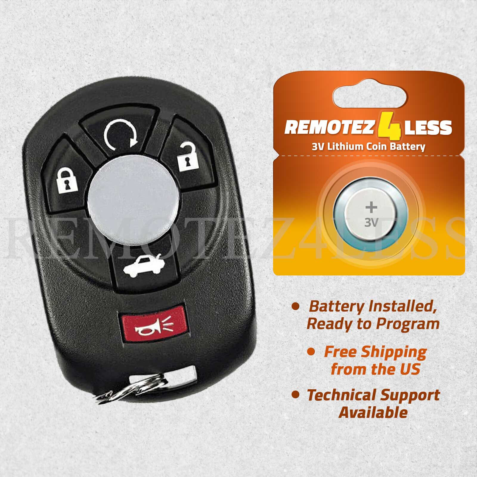 For 2005 2006 2007 Replacement Cadillac STS Remote Keyless Entry Fob