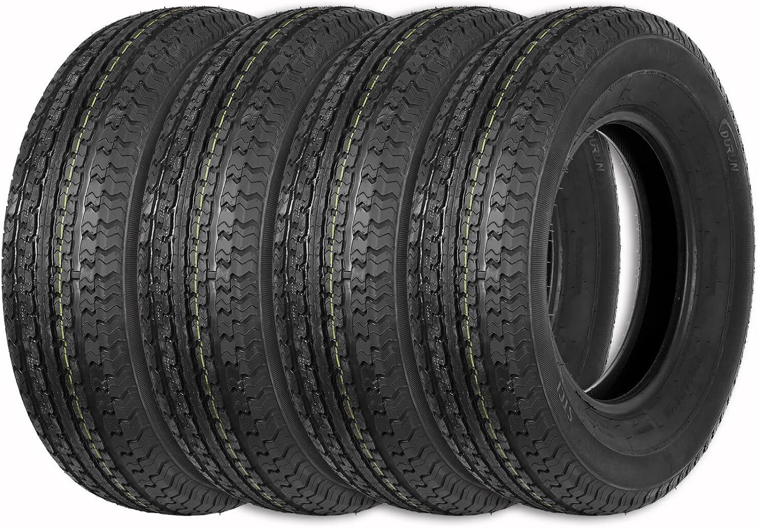 ST205/75R15 Radial Trailer Tire, 205 75 15, 8-Ply Load Range D, Set of 4