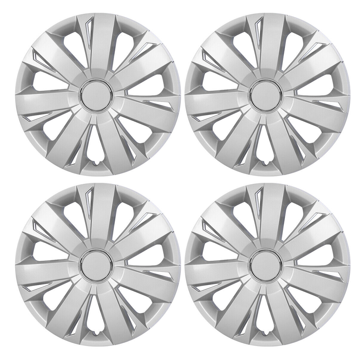 16 Inch Wheel Covers Full Rim Snap On Hub Caps for R16 Auto Tire & Steel 4pcs
