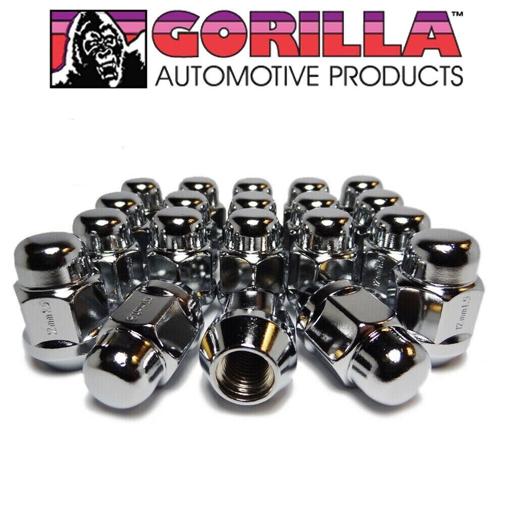 C5 C6 SOLID Chrome Lug Nuts for 17 18 19 20\