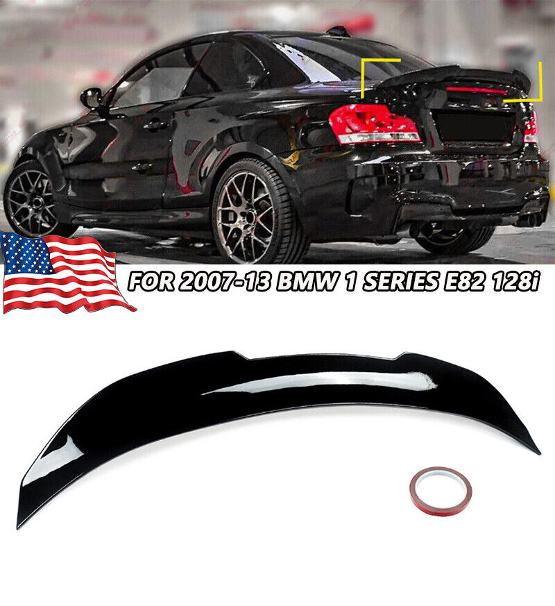 For 2007-13 BMW 1 Series E82 Coupe 128i 135i Gloss Black PSM Style Rear Spoiler