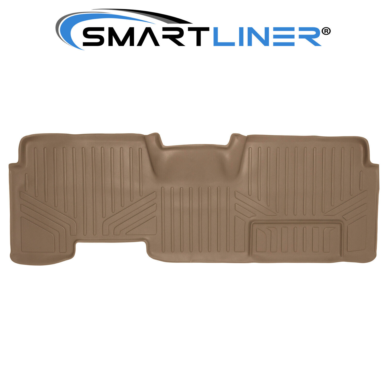 SMARTLINER Tan Floor Mat Liner for 09-14 F-150 SuperCab W/ Flow Console 2nd Row
