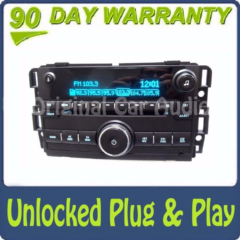 UNLOCKED GMC Chevy Radio 6 Disc CD Changer USB AUX XM MP3 Stereo 20935459 OEM
