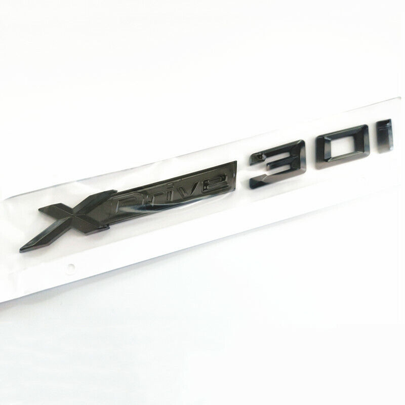 For XDrive 30i Car Emblem Side Fender Badge M Sport Golssy Black Sticker