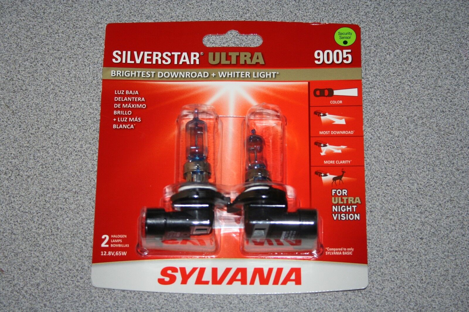 Sylvania Silverstar ULTRA 9005 Pair Set High Performance Headlight 2 Bulbs NEW