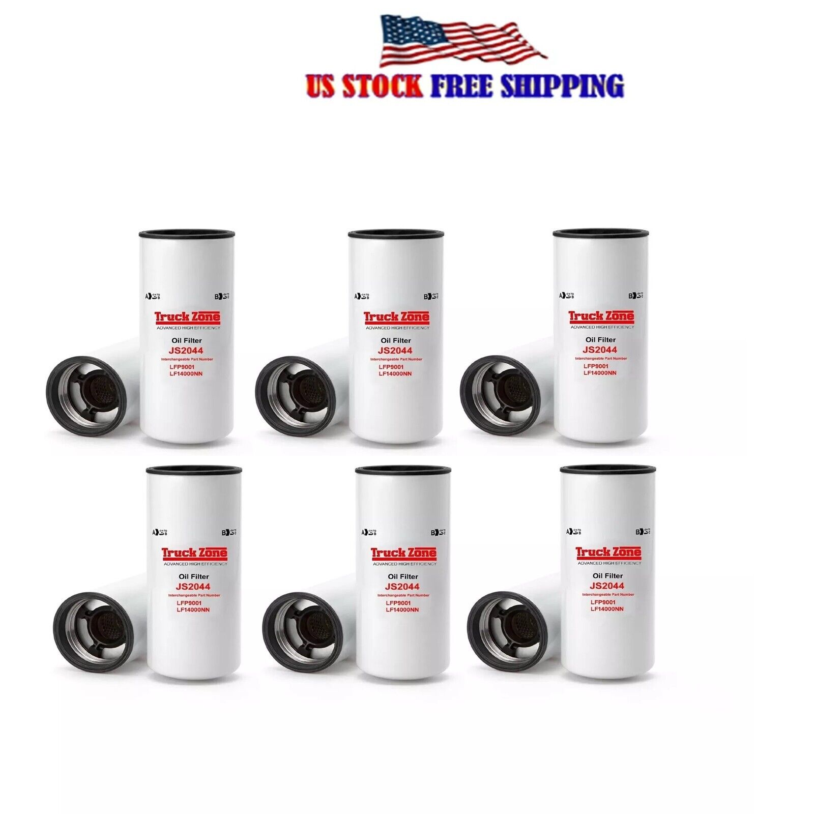LFP9001-Engine Oil Filter Replaces LF14000NN, LFP9001 PH8691 LF9001 (Pack of 6)