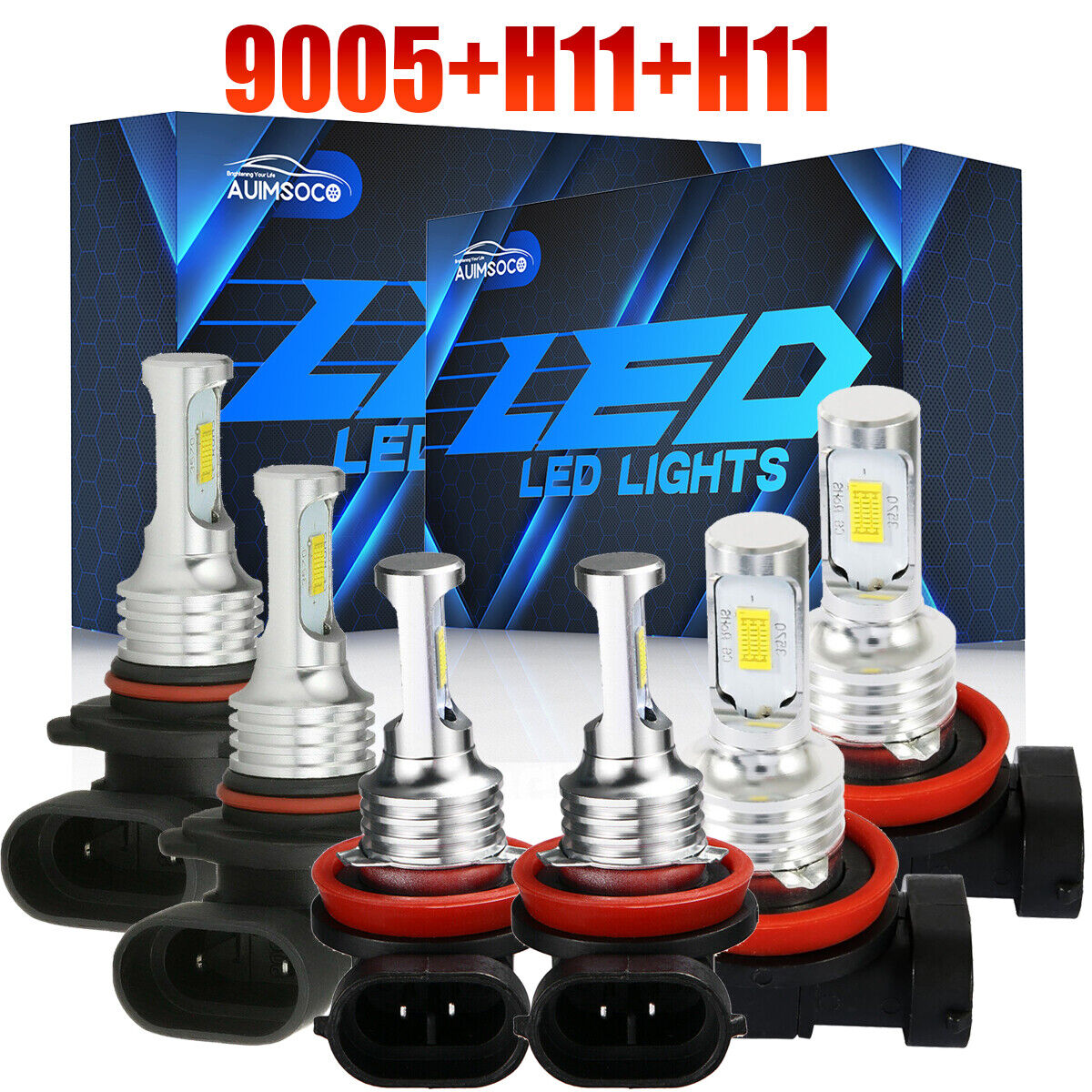 For Chevy Trax 2013-2018 6pcs LED Headlights High/Low Beam Fog Light White Kits